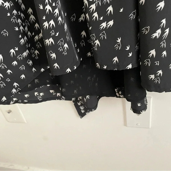 Hazel Dress Midi Bird Print L Whimsigoth Fairy Grunge Boho Cottagecore Peasant - Picture 6 of 7